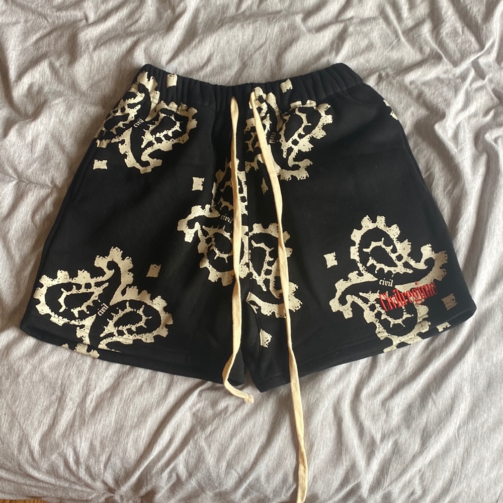 CIVIL REGIME - OUT WEST COZY SHORTS IN BLACK